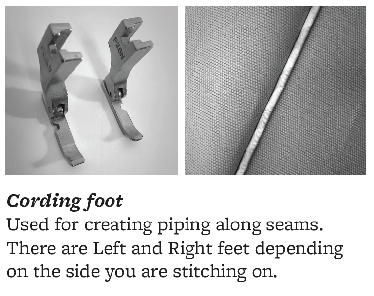 Cording Foot and Sample